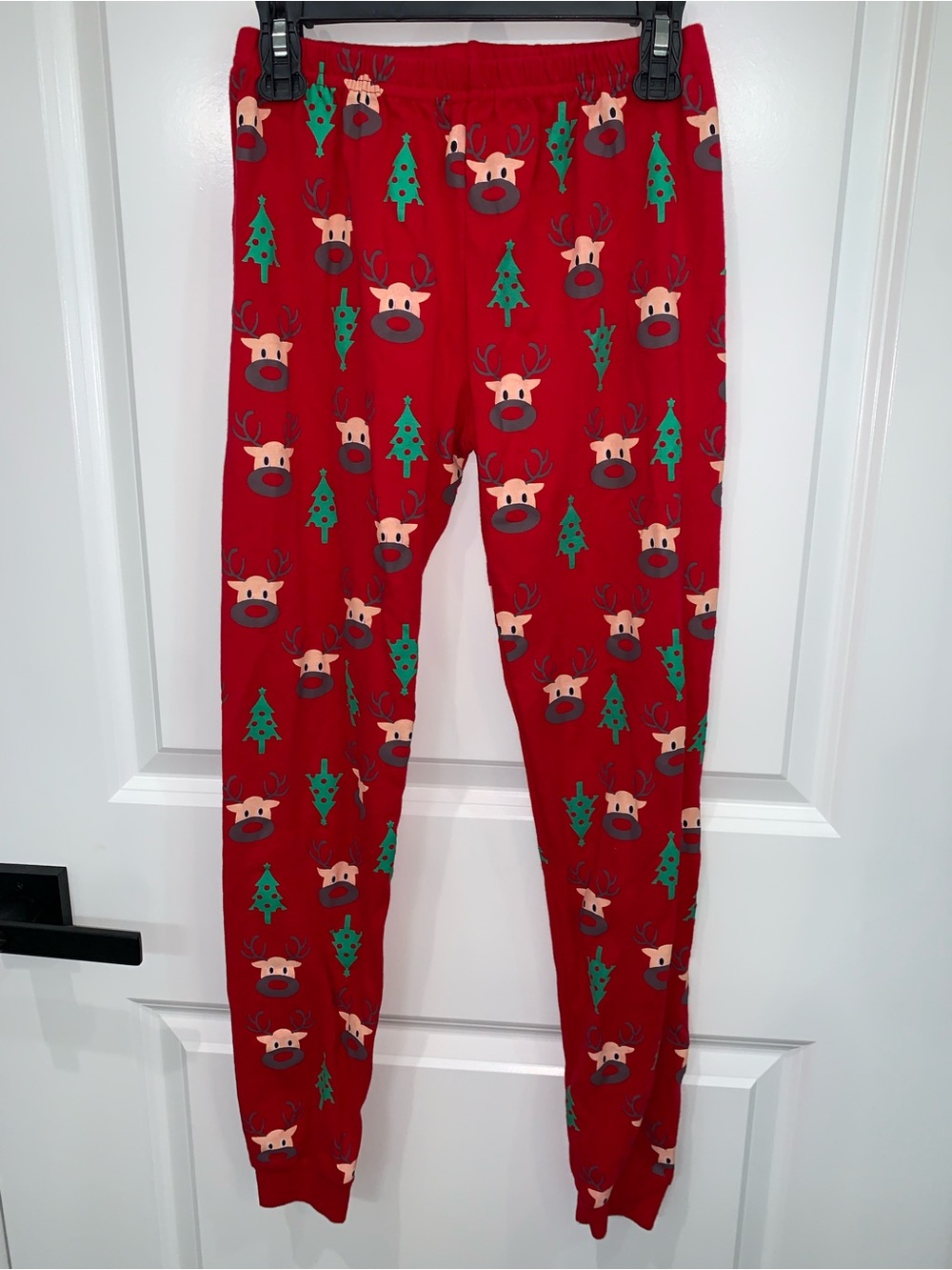 Kids Red Reindeer & Tree Pajama Bottoms